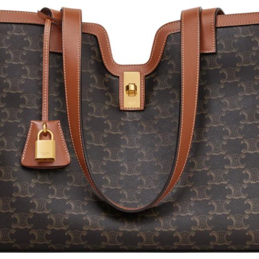 셀린느 트리옹프 캔버스 & 카프스킨 카바스 16 탄(L37*W12*H29cm)