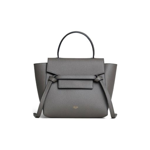 셀린느 그레인드 카프스킨 나노 벨트백 그레이(L20*W11*H17cm)