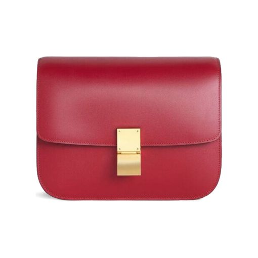 셀린느 박스 카프스킨 미디움 클래식백 레드(L24*W7*H18cm)