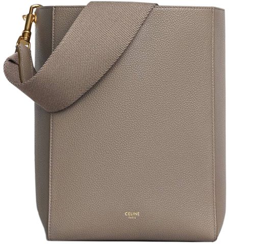 CELINE 상걸 소가죽 핸드 백, 숄더 백 S 여성 캔디/그레이 브라운(L18*W12*H25cm)