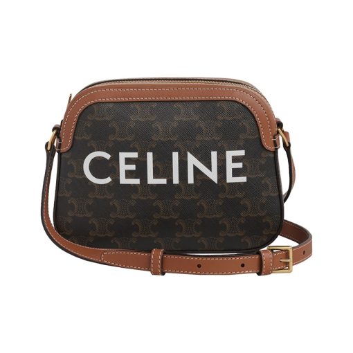 CELINE 가죽 카메라 가방, <브랜드_1> E 어깨 크로스백 S 여성 블랙 브라운(20*15.5*5cm)