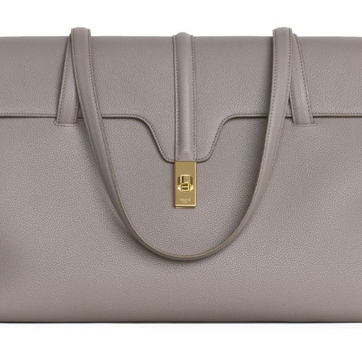 CELINE 16 소가죽 언더암 숄더백, 브리프케이스, 핸드백 L 여성 페블(L38*W18*H26cm)