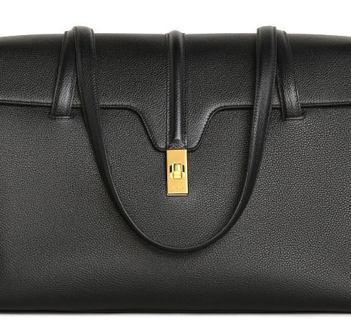 CELINE 소프트 16 소가죽 휴대용 크로스백, 숄더 백 여성 블랙(L32*W15*H24cm)
