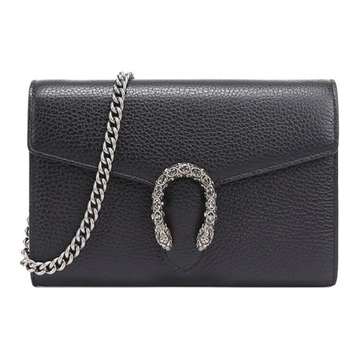 구찌 디오니서스 미니 레더 체인 지갑 블랙(L20*W6*H12.7cm)