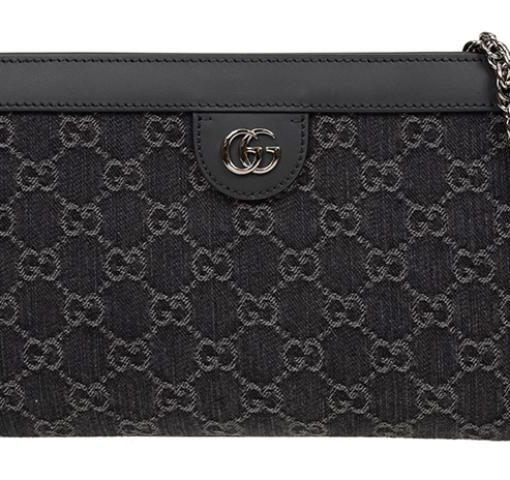 구찌 오피디아 Gg 스몰 숄더백 블랙 그레이 데님(L26*W8*H17.5cm)