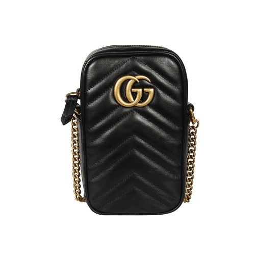 구찌 Gg 마몽 미니백 블랙(L10.5*W5*H17cm)