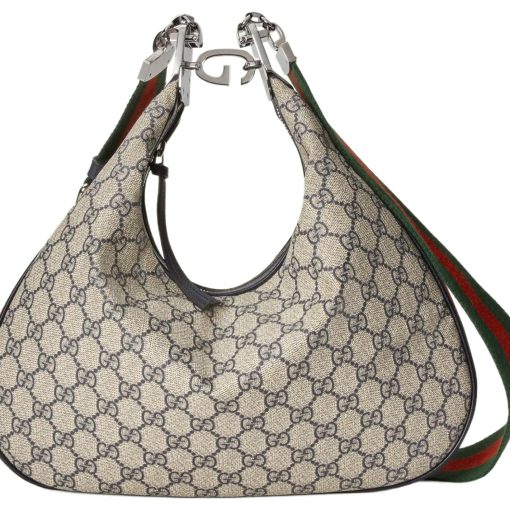 구찌 아타셰 라지 숄더백 베이지 블루 슈프림(L35.1*W6.1*H32cm)