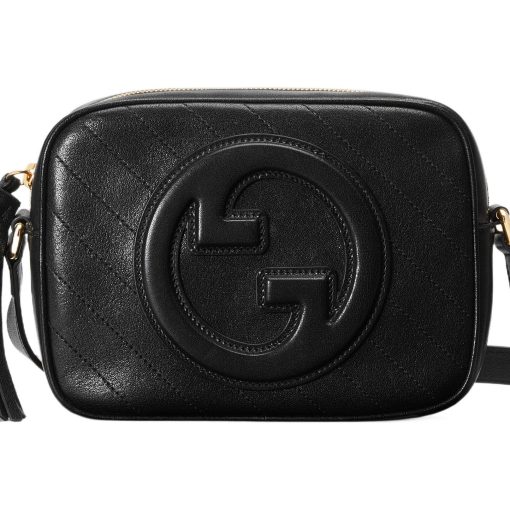 구찌 블론디 스몰 숄더백 블랙 레더(L21.08*W7.87*H15.49cm)