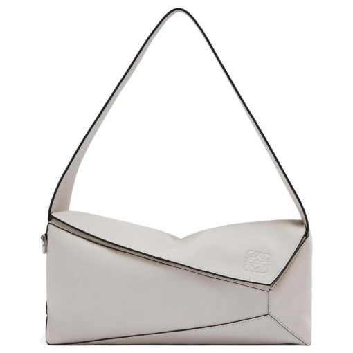 로에베 퍼즐 호보 나파 카프 가죽 핸드 백, 숄더 백 여성 그레이(L28.7*W10.7*H14cm)
