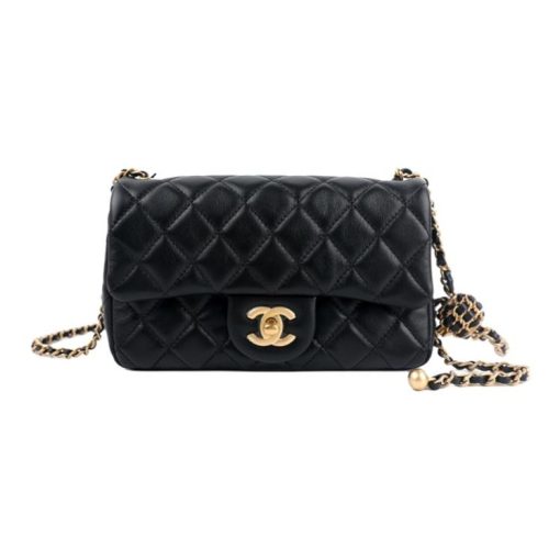 샤넬 플랩백 램스킨 & 골드 메탈 블랙(L20*W7*H13cm)