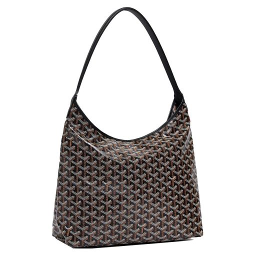 고야드 보헤미안 호보 캔버스+가죽 콤보 백, 숄더 백 여성 블랙(L43*W14*H27cm)