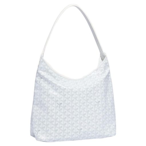 고야드 보헤미안 호보 캔버스+가죽 언더암 숄더백 콤보 백 숄더백 여성 화이트(길이: 42CM, 너비: 15CM, 높이: 27CM)