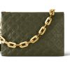 LOUIS VUITTON 쿠션 양가죽 크로스백, 숄더 백 M 여성 카키(L34*W12*H24cm)