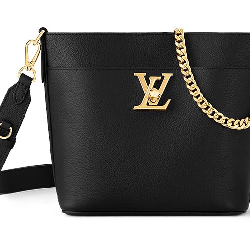 LOUIS VUITTON 락 AND WALK 그레인 송아지 가죽 버킷 백, 숄더 백, 크로스바디 백 여성 블랙(L20*W12*H20.5cm)