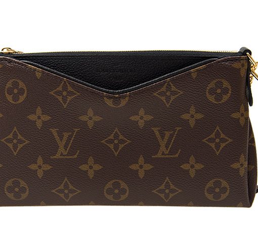 LOUIS VUITTON 팔라스 소가죽 휴대용 크로스백, 숄더 백 레귤러 여성 브라운(L22*W5*H13cm)