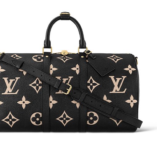 LOUIS VUITTON 키폴 모노그램 Empreinte 가죽 크로스바디백 핸드백, 여행 백 남성 블랙(L45*W20*H27cm)