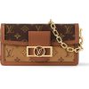 LOUIS VUITTON 다푸인 코팅 캔버스 및 소가죽 휴대용 크로스백, 숄더 백 여성 브라운(L21*W5*H12cm)