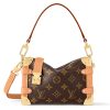 LOUIS VUITTON 코팅 캔버스 소프트 선물 포장 <브랜드_1>e 어깨 크로스백, 핸드백 S 여성 브라운(L18*W8*H12.5cm)