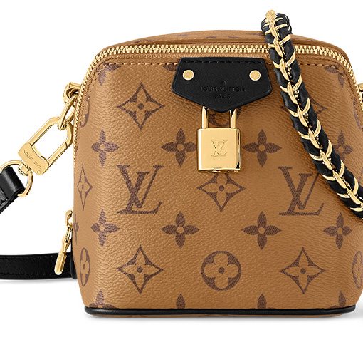 LOUIS VUITTON JUST IN CASE 코팅 캔버스 숄더 백, 크로스 백 여성 브라운 & 블랙(L13*W11.25*H14cm)
