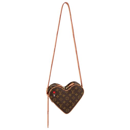LOUIS VUITTON 캔버스+가죽 트림 숄더 백, 크로스 백 레귤러 여성 브라운(L22*W6*H16cm)