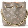 LOUIS VUITTON 인그레이브 펀칭 처리 소가죽 문라이트 여신 버킷 백, <브랜드_1>e 어깨 크로스백 레귤러 여성 그레이(L10.5*W11*H13cm)