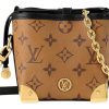 LOUIS VUITTON NOE 가죽 베이커리 가방, 버킷 백, 크로스백, 숄더 백 여성 브라운(L11.5*11.5*11.5cm)