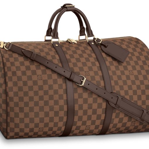LOUIS VUITTON 키폴 코팅 캔버스 및 소가죽 트림 여행 백, <브랜드_1>e 어깨 크로스백, 핸드백 여성 브라운(L55*W26*H31cm)