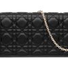 디올 레이디 파우치 까나쥬 램스킨 블랙(L21.5*W3*H11.5cm)